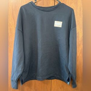 Puma Men’s Black Crewneck with Small Chest Patch